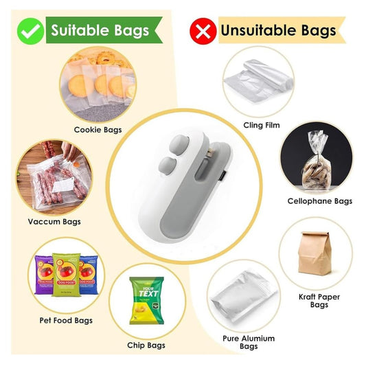 Mini selladora de bolsas